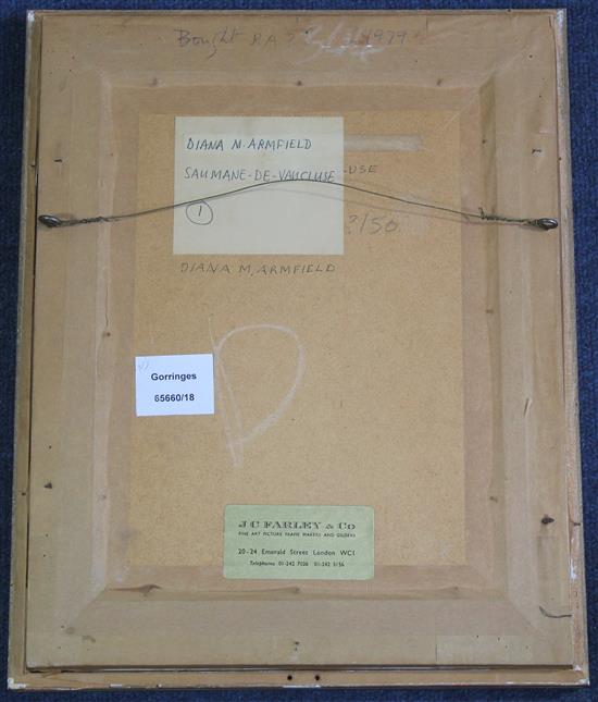 § Diana Maxwell Armfield (b.1920) Saumane-de-Vaucluse, 10.5 x 7.5in.